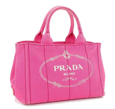 prada canvas bag pink